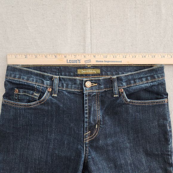 David Kahn Jeans Women 10 Blue Denim Stretch Bootcut Mid Rise 32x32 Made in USA - Picture 8 of 16